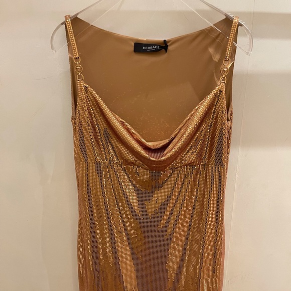 ba&sh metallic maxi dress Ba&sh // Metallic Plisse Gaelle Dress – VSP Consignment